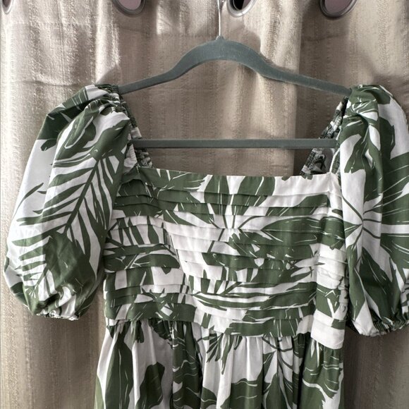 Abercrombie & Fitch Emerson Poplin Puff Seeve Midi Dress (SP) - Picture 4 of 6